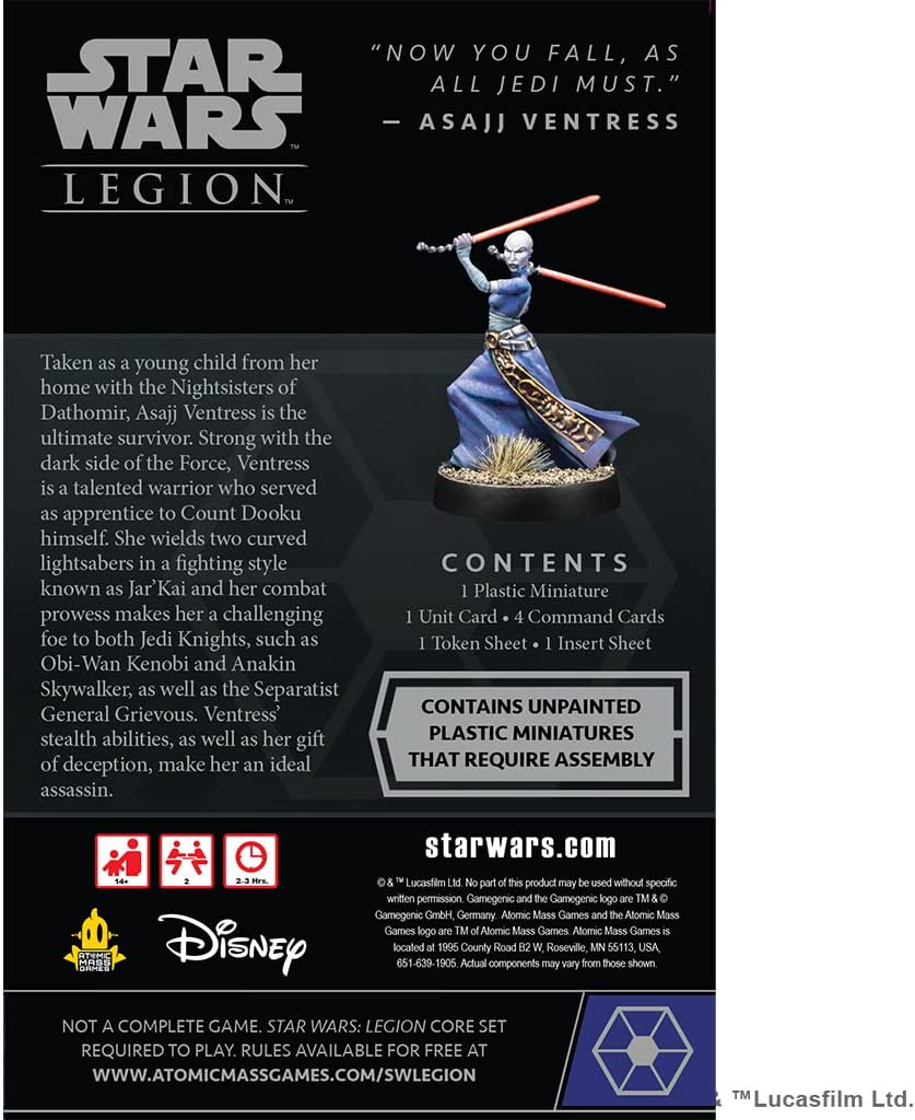 Star Wars Legion Asajj Ventress Operative Expansion