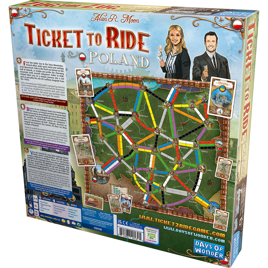 Ticket to Ride map #6.5 - Poland (Multilingual)