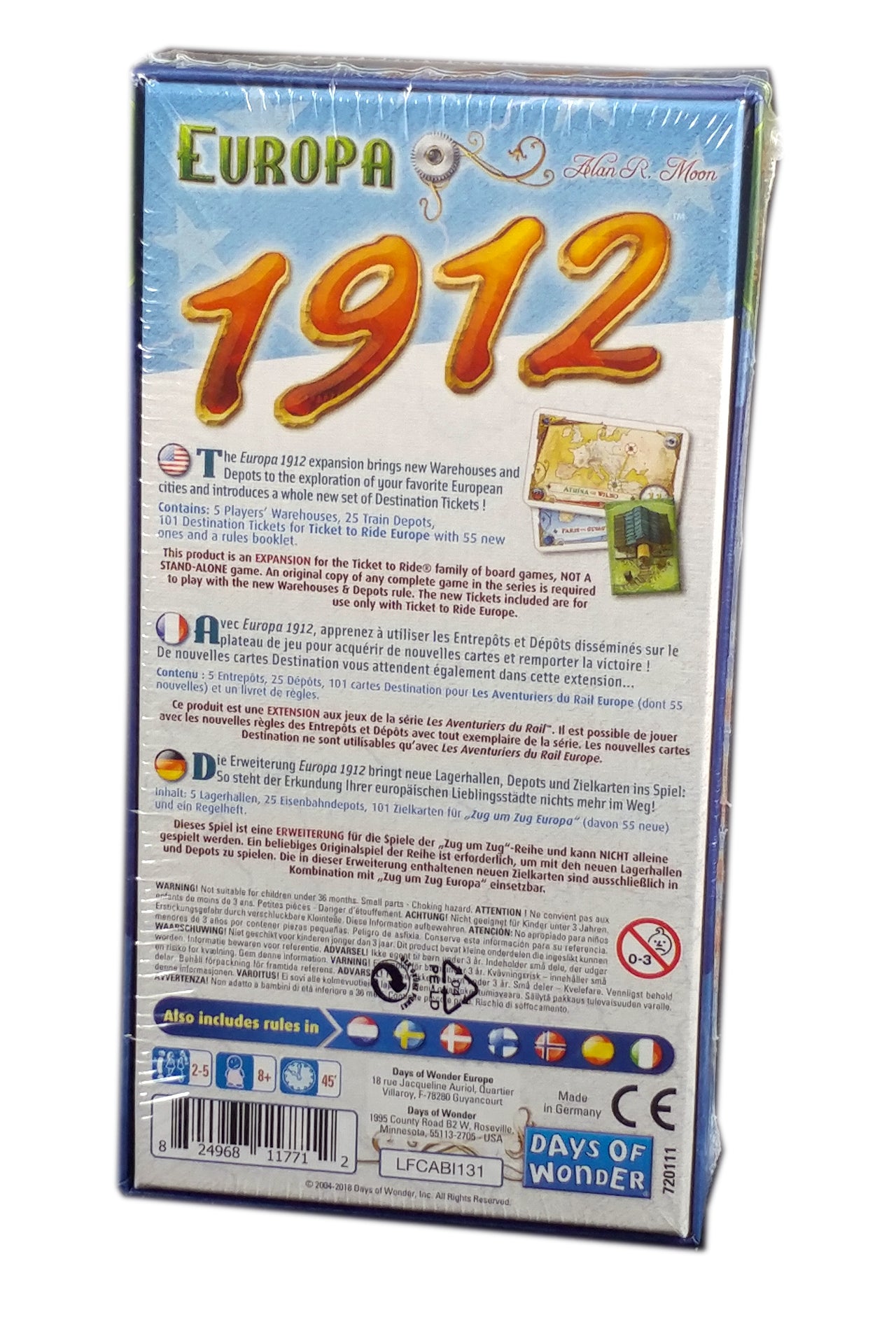 Ticket to Ride Europa 1912 Expansion (Multilingual)