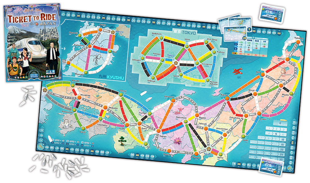 Ticket to Ride Japan+ Italy Expansion map #7 (Multilingual)