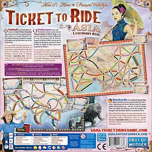 Les Aventuriers du Rail: Asie - Carte d'Extension (ML)