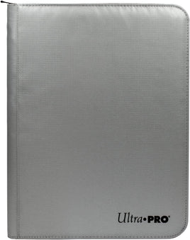 9-Pocket Zippered PRO-Binder - Silver Made With Fire Resistant Materials