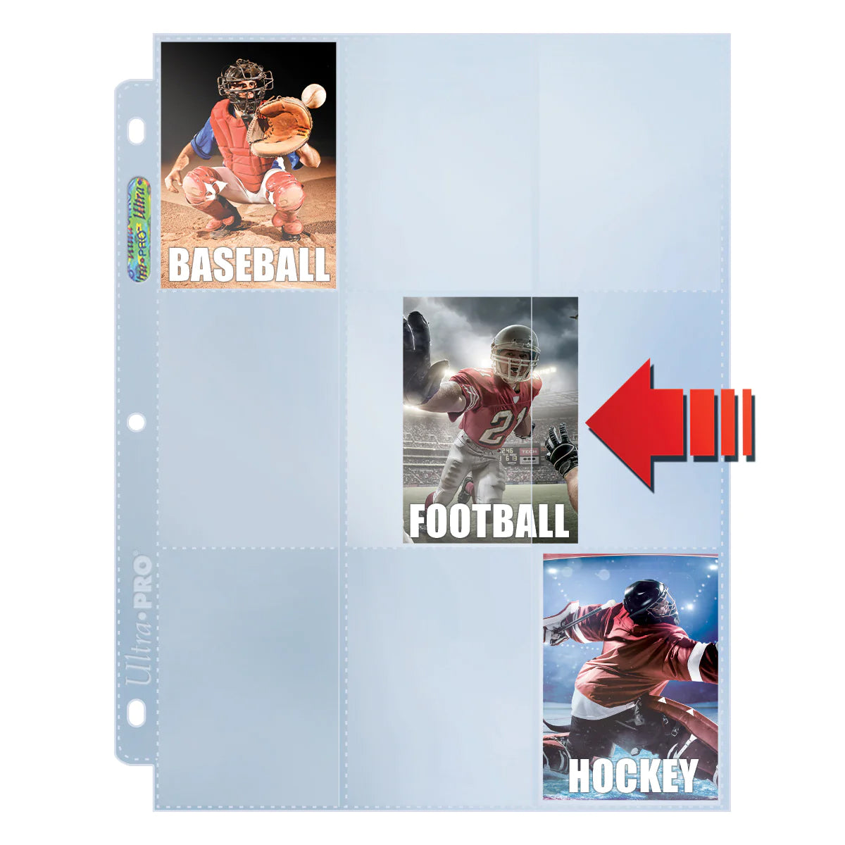Side-Load 9-pocket Trading Card Pages- Premium Series (100 Pages)