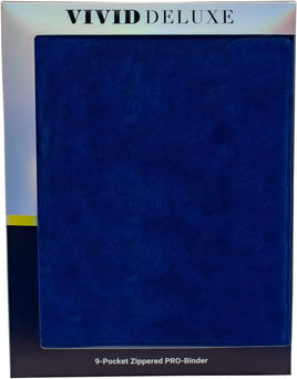 Vivid Deluxe 9-Pocket Zippered PRO-Binder Blue