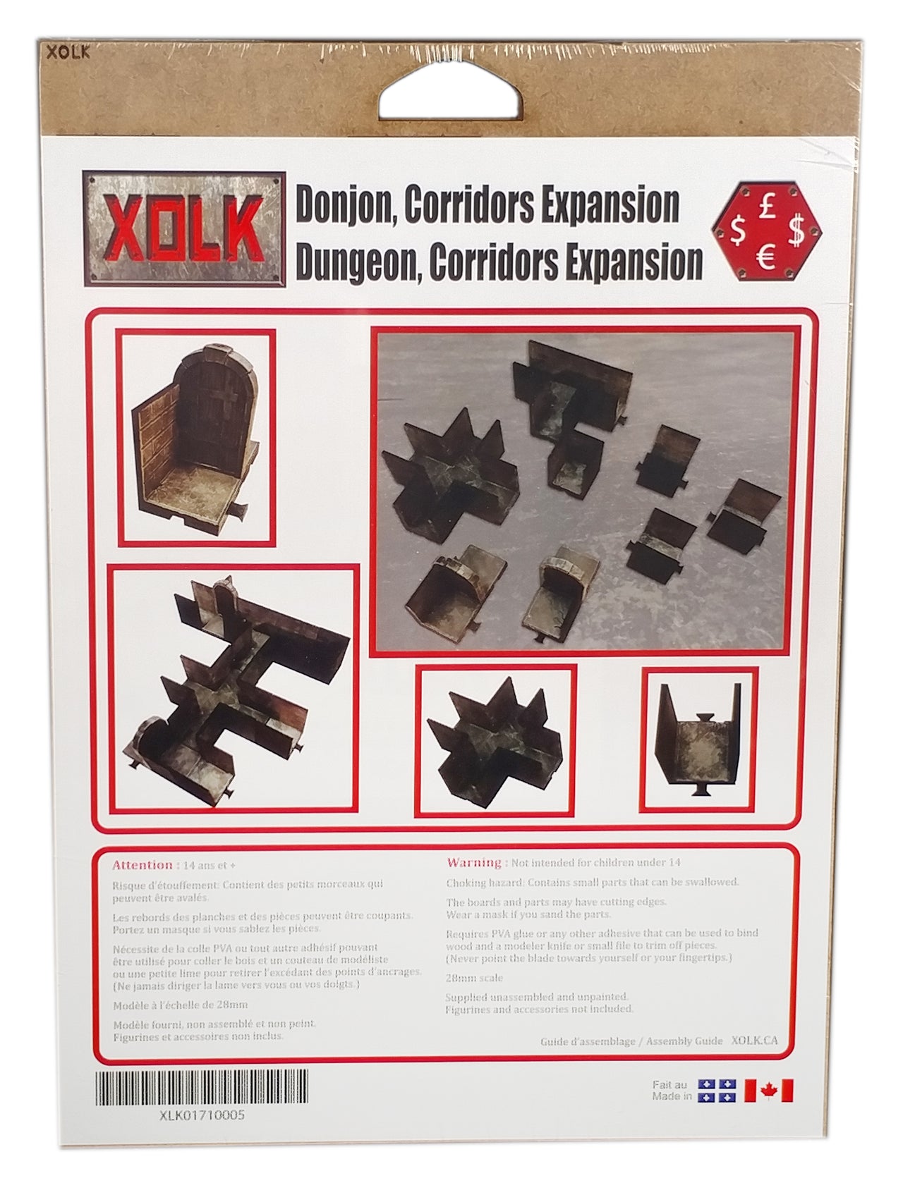 Dungeon Corridors Expansion 1, 28 mm Scale Roleplaying game Scenery Kit